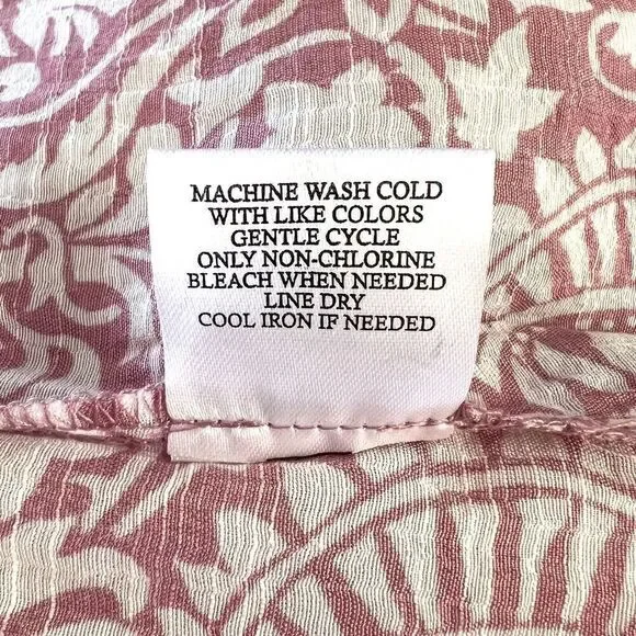 FRED DAVID Women's 3/4 Sleeve High-low Blouse Pink/White Size S Rayon/Polyester - Picture 10 of 10